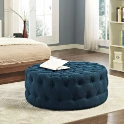 Azure Amour Upholstered Fabric Ottoman by MODWAY 13 Azure Amour Upholstered Fabric Ottoman by MODWAY -MODWAY store azure modway ottomans eei 2225 azu 31 1000