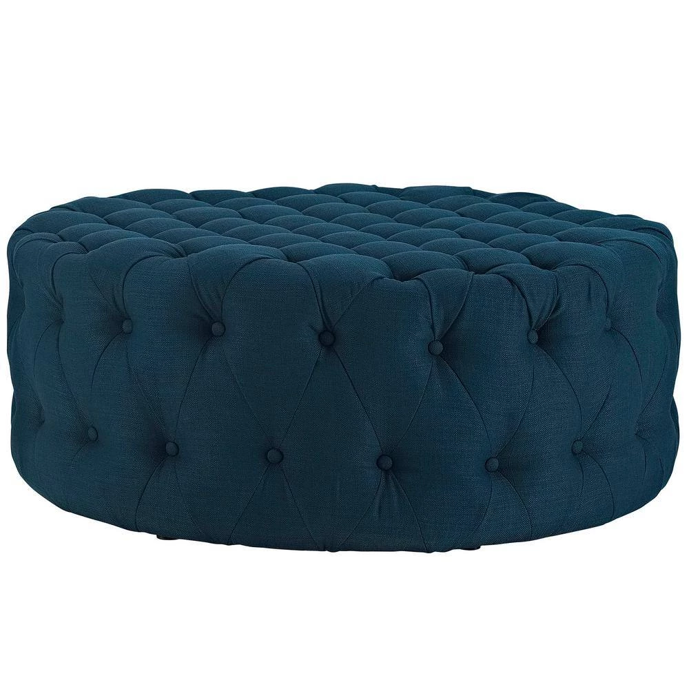 Azure Amour Upholstered Fabric Ottoman by MODWAY 4 Azure Amour Upholstered Fabric Ottoman by MODWAY - Image 2
