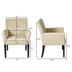 Beige Linen Accent Chair Upholstered Chair by Boyel Living 15 Beige Linen Accent Chair Upholstered Chair by Boyel Living -MODWAY store beige boyel living accent chairs wf hw65741be 44 1000