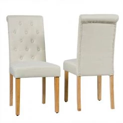 Beige 2-Piece Upholstered Dining Chairs by Boyel Living 9 Beige 2-Piece Upholstered Dining Chairs by Boyel Living -MODWAY store beige boyel living dining chairs hysn 64221be c3 1000