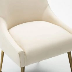 Beige Velvet Upholstered Dining Chair with Electroplated Legs (Set of 2) by Boyel Living 15 Beige Velvet Upholstered Dining Chair with Electroplated Legs (Set of 2) by Boyel Living -MODWAY store beige boyel living dining chairs wf hfsn 128bg 1f 1000