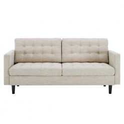 Exalt 75 in. Wide Tufted Squared Arm Fabric Modern Straight Sofa in Orange by MODWAY -MODWAY store beige modway sofas couches eei 4445 bei 4f 1000