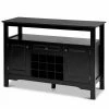 Black Elegant Classical Multifunctional Wooden Wine Storage Cabinet Table by Boyel Living 2 Black Elegant Classical Multifunctional Wooden Wine Storage Cabinet Table by Boyel Living -MODWAY store black boyel living accent cabinets hysn 55015bk 64 1000