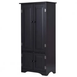 Black Accent Storage Cabinet with Adjustable Shelves by Boyel Living
