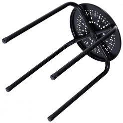 17.5 in. 6-Piece Black Backless Round Metal Stool Set by Boyel Living -MODWAY store black boyel living bar stools hysn 57883bk 1f 1000