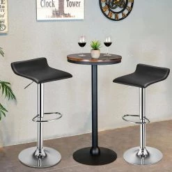 33.5 in. 2-Piece Black PU Leather Adjustable Backless Swivel Bar Stools by Boyel Living 15 33.5 in. 2-Piece Black PU Leather Adjustable Backless Swivel Bar Stools by Boyel Living -MODWAY store black boyel living bar stools hysn 66518bk 31 1000