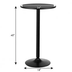 Black 24 in. Round Bistro Bar Table with Wood Top by Boyel Living 10 Black 24 in. Round Bistro Bar Table with Wood Top by Boyel Living -MODWAY store black boyel living bar tables hysn 66291 4f 1000