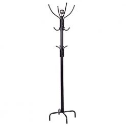 Black Metal Coat Rack with 12-Hooks by Boyel Living