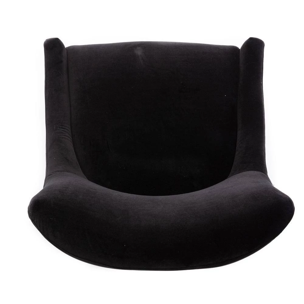 Black Electroplated Velvet Dining Arm Chair (Set of 2) by Boyel Living 5 Black Electroplated Velvet Dining Arm Chair (Set of 2) by Boyel Living - Image 4