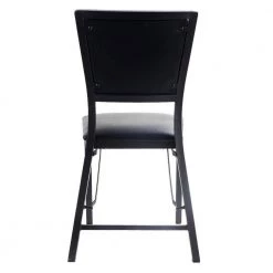 Black Metal Folding Chair Slipcovered Dining Chairs (Set of 2) by Boyel Living -MODWAY store black boyel living dining chairs hysn 52161 66 1000