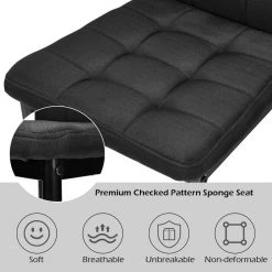 Black Kitchen Dining Side Chairs with Thick Fabric Cushion (Set of 4) by Boyel Living 16 Black Kitchen Dining Side Chairs with Thick Fabric Cushion (Set of 4) by Boyel Living -MODWAY store black boyel living dining chairs hysn 66329bk 4f 1000