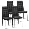Black Kitchen Dining Side Chairs with Thick Fabric Cushion (Set of 4) by Boyel Living -MODWAY store black boyel living dining chairs hysn 66329bk 64 1000