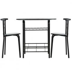 3-Piece Black Dining Set Bistro Table Set with Chairs by Boyel Living 11 3-Piece Black Dining Set Bistro Table Set with Chairs by Boyel Living -MODWAY store black boyel living dining room sets hysn 54057bk c3 1000