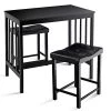 3-Piece Modern Dining Set with Upholstered Stools by Boyel Living -MODWAY store black boyel living dining room sets hysn 66216 64 1000
