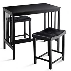3-Piece Modern Dining Set with Upholstered Stools by Boyel Living