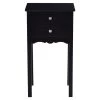 16 in. Black Vintage Side End Table with 2 Drawers by Boyel Living