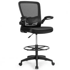 Black Ergonomic Chair Executive Office Chair with Adjustable Lumbar Support Flip Up Arms by Boyel Living -MODWAY store black boyel living ergonomic chairs hysn 65397 c3 1000