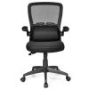Black Adjustable Professional Executive Office Swivel Chair Flip Up Armrest Chair with Black Pillow by Boyel Living -MODWAY store black boyel living executive chairs hysn 63518bk 64 1000