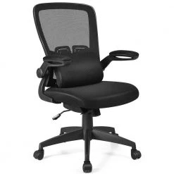 Black Adjustable Professional Executive Office Swivel Chair Flip Up Armrest Chair with Black Pillow by Boyel Living -MODWAY store black boyel living executive chairs hysn 63518bk c3 1000