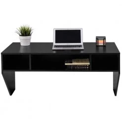 42.5 in. Black Wall Mounted Floating Computer Table Desk Storage Shelf by Boyel Living 10 42.5 in. Black Wall Mounted Floating Computer Table Desk Storage Shelf by Boyel Living -MODWAY store black boyel living floating desks hysn 60292bk 4f 1000