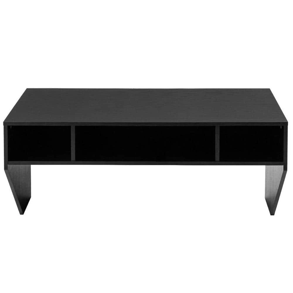 42.5 in. Black Wall Mounted Floating Computer Table Desk Storage Shelf by Boyel Living 3 42.5 in. Black Wall Mounted Floating Computer Table Desk Storage Shelf by Boyel Living