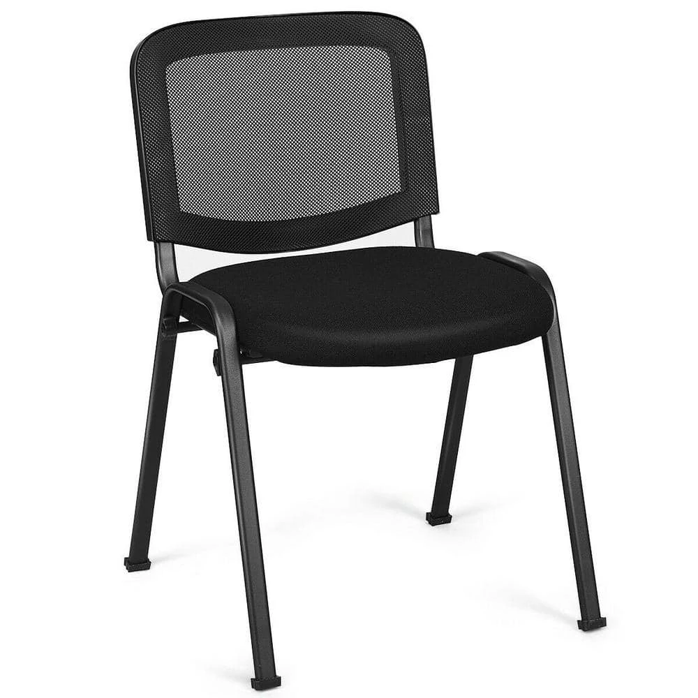Conference Chairs Black Office Waiting Room Guest Reception Chairs with Mesh Back (Set of 5) by Boyel Living 6 Conference Chairs Black Office Waiting Room Guest Reception Chairs with Mesh Back (Set of 5) by Boyel Living - Image 4
