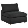Commix Down Filled Overstuffed Armless Chair in Black by MODWAY -MODWAY store black modway accent chairs eei 3270 blk 64 1000