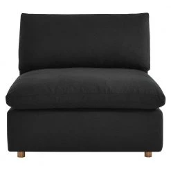Commix Down Filled Overstuffed Armless Chair in Black by MODWAY -MODWAY store black modway accent chairs eei 3270 blk c3 1000