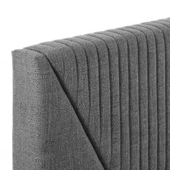 Dakota 67in. Upholstered Queen Platform Bed in Black Gray by MODWAY -MODWAY store black modway platform beds mod 6670 blk gry 1f 1000