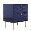 Iron Tube Adjustable Feet Blue Storage Cabinet with 2-Drawer Chest by Boyel Living 2 Iron Tube Adjustable Feet Blue Storage Cabinet with 2-Drawer Chest by Boyel Living -MODWAY store blue boyel living accent cabinets bl jh 013 bl 64 1000