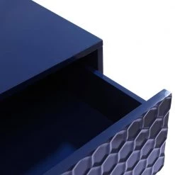 Iron Tube Adjustable Feet Blue Storage Cabinet with 2-Drawer Chest by Boyel Living -MODWAY store blue boyel living accent cabinets bl jh 013 bl 77 1000