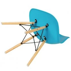 Blue 2-Piece Mid Century Dining Side Chairs with Wood Legs by Boyel Living -MODWAY store blue boyel living accent chairs hysn 65771bl 2 1f 1000