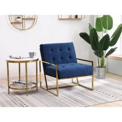 Living Room Electroplated Velvet Armchair by Boyel Living 15 Living Room Electroplated Velvet Armchair by Boyel Living -MODWAY store blue boyel living accent chairs hywf 10 02 31 1000