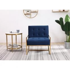 Living Room Electroplated Velvet Armchair by Boyel Living 12 Living Room Electroplated Velvet Armchair by Boyel Living -MODWAY store blue boyel living accent chairs hywf 10 02 4f 1000