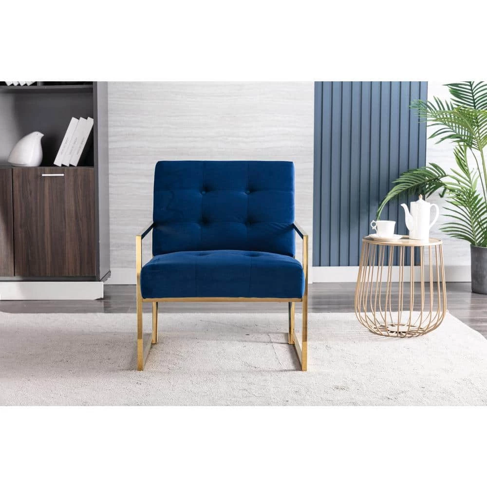 Living Room Electroplated Velvet Armchair by Boyel Living 4 Living Room Electroplated Velvet Armchair by Boyel Living - Image 2