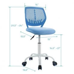 Adjustable Office Blue Swivel Home Computer Desk Chair by Boyel Living -MODWAY store blue boyel living drafting chairs hysn 66350bl fa 1000