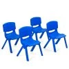 Blue 4-Pack Kids Plastic Ergonomic Design Stackable Multifunctional Classroom Chairs by Boyel Living -MODWAY store blue boyel living kids chairs hysn 64568bl 4 64 1000