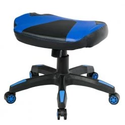 Blue Swivel Adjustable Faux Leather Padded Office Stool Gaming Chair by Boyel Living