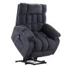 Blue Electric Lift Recliner with Heat Therapy and Massage, Heavy Recliner with Modern Padded Arms and Back by Boyel Living -MODWAY store blue boyel living recliners ez w501s00006 64 1000