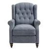 34 in. W Blue Elegant Nailhead Tufted Recliner, Push Back Accent Chair with Rubber Wooden Legs by Boyel Living -MODWAY store blue boyel living recliners qn 8010 bl 64 1000