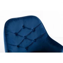 Leisure 22.4 in. W Blue Velvet Adjustable Height Tufted Back Task Chair with Nonadjustable Arms by Boyel Living -MODWAY store blue boyel living task chairs hf w39522220 fa 1000