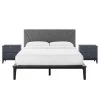 Dakota 3 Piece Upholstered Bedroom Set in Blue by MODWAY -MODWAY store blue modway bedroom sets mod 6961 blu 64 1000