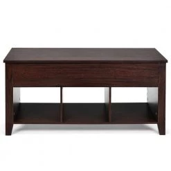 Brown 41 in. Coffee Table with Shelves and Lifting Top by Boyel Living -MODWAY store brown boyel living coffee tables hysn 61337cf 4f 1000