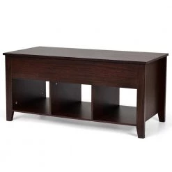 Brown 41 in. Coffee Table with Shelves and Lifting Top by Boyel Living -MODWAY store brown boyel living coffee tables hysn 61337cf c3 1000