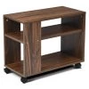 23.5 in. Brown Side End Table with Casters and Shelves by Boyel Living -MODWAY store brown boyel living end side tables hysn 63996na 64 1000