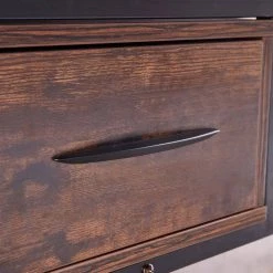 47 in. W Designed Rectangle Brown Wood 1-Drawer Executive Desk with Storage by Boyel Living -MODWAY store brown boyel living executive desks wf j cd 063 1f 1000