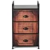 31 in. H x 17.5 in. W x12 in. D 12 in. 3-Drawer Brown Fabric Dresser Storage Tower Nightstand by Boyel Living -MODWAY store brown boyel living nightstands hysn 63120 64 1000
