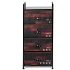 12 in. 4-Drawer Dark-brown Fabric Dresser Storage Tower Nightstand by Boyel Living 2 12 in. 4-Drawer Dark-brown Fabric Dresser Storage Tower Nightstand by Boyel Living -MODWAY store brown boyel living nightstands hysn 63121 64 1000