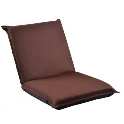 19.5 in. Brown Cotton 2-Seater Adjustable Floor Sleeper Chair by Boyel Living