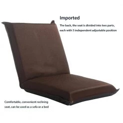 19.5 in. Brown Cotton 2-Seater Adjustable Floor Sleeper Chair by Boyel Living -MODWAY store brown boyel living sofa beds of wf008060daa 76 1000